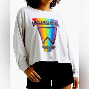 Wrangler Lollapalooza Womens Longsleeve Graphic Shirt Size Large